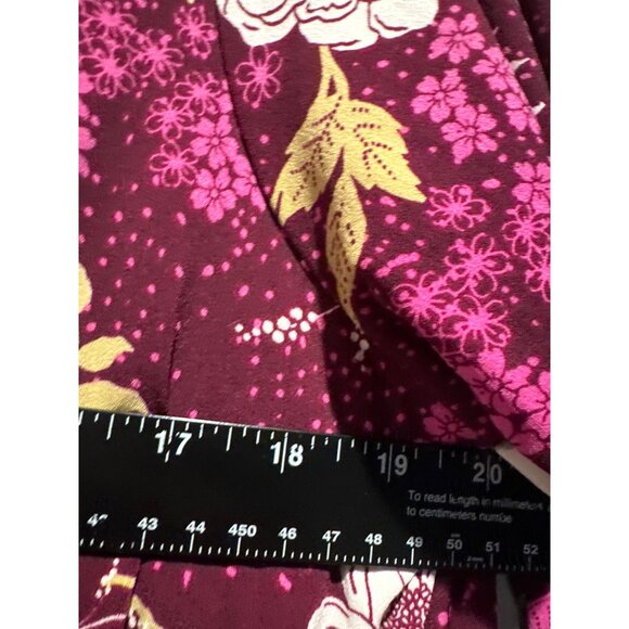 Torrid Women’s Size 2 Burgundy Floral Dress Plus Size Romantic Y2K Style Cottage - Picture 6 of 8